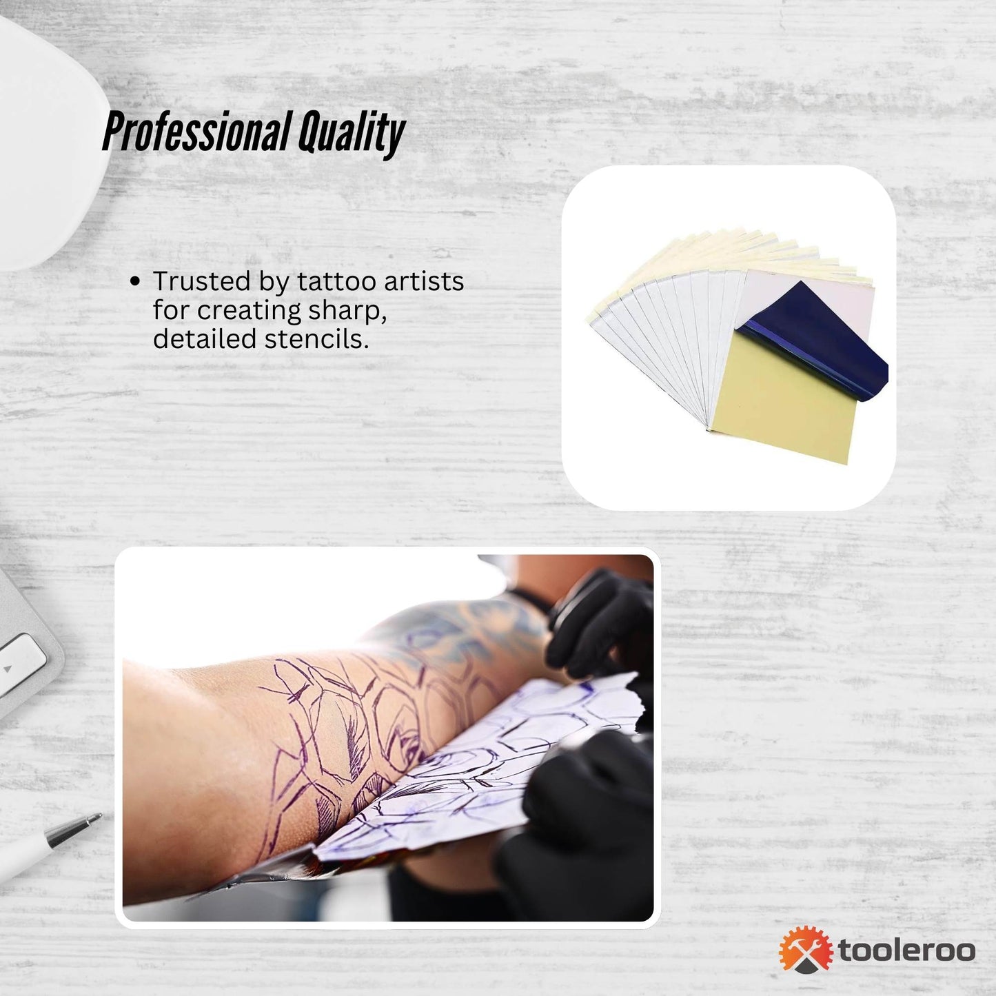 Tooleroo A4 Tattoo Thermal Paper Sheets - 4 Layer Professional Stencil Transfer