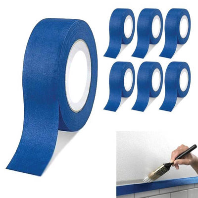 6x Blue Masking Tape 48mmx50m UV Resistant Painters Painting Outdoor Adhesive