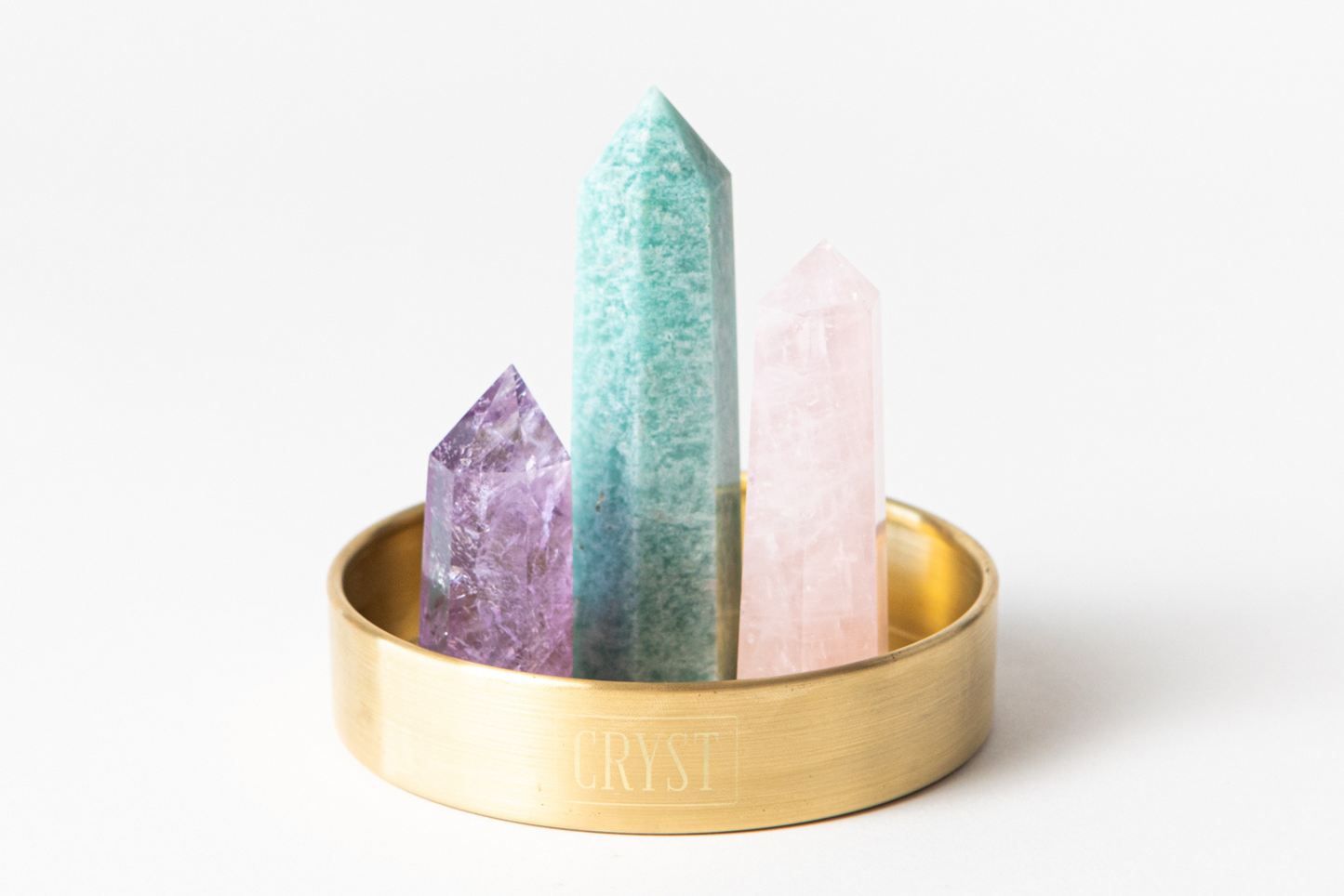 Virgo Crystal Trio - Rose Quartz, Amethyst + Amazonite