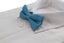 Boys Turquoise Bow Tie With White Polka Dots