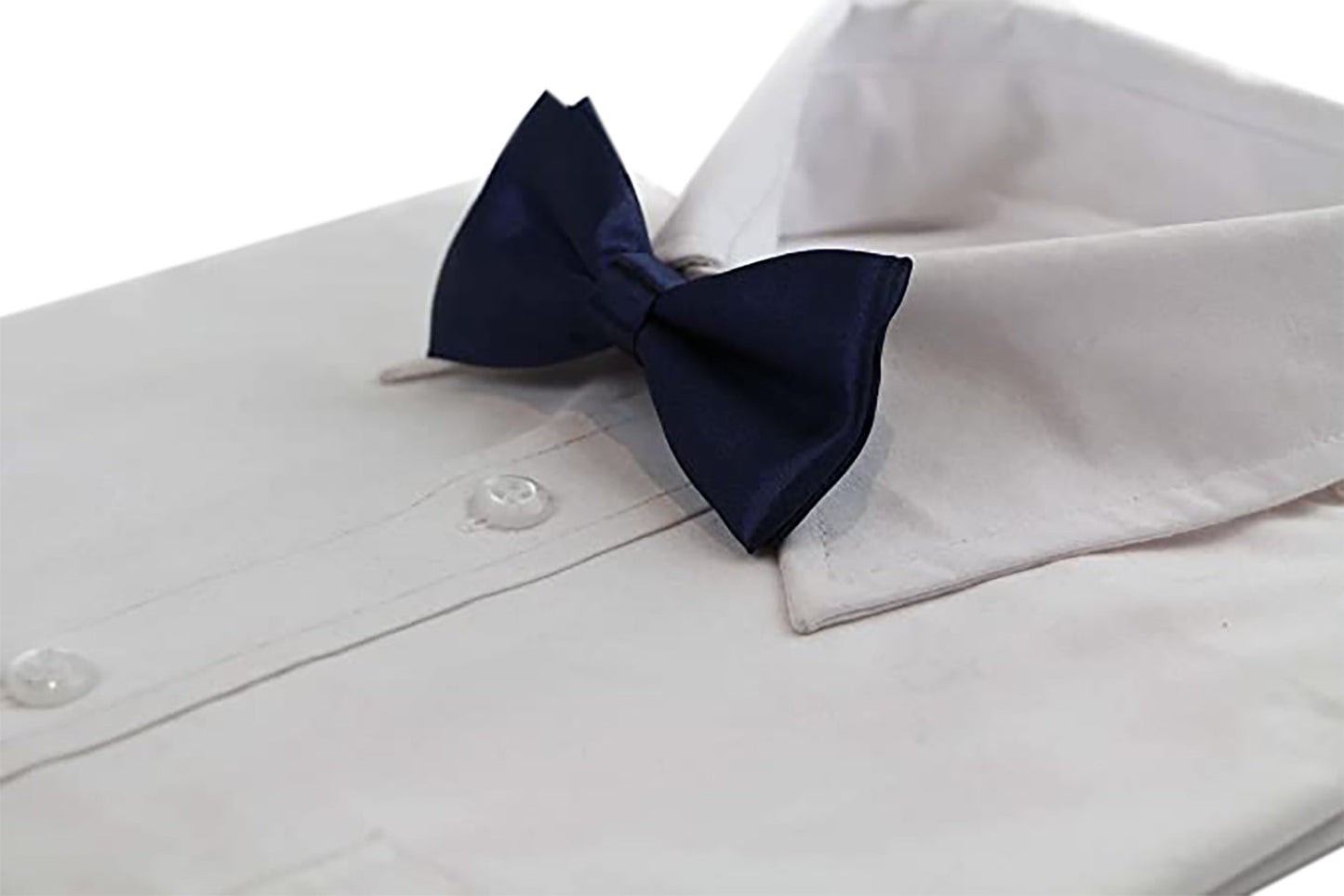 Boys Midnight Blue Plain Bow Tie