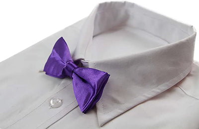 Boys Purple Plain Bow Tie