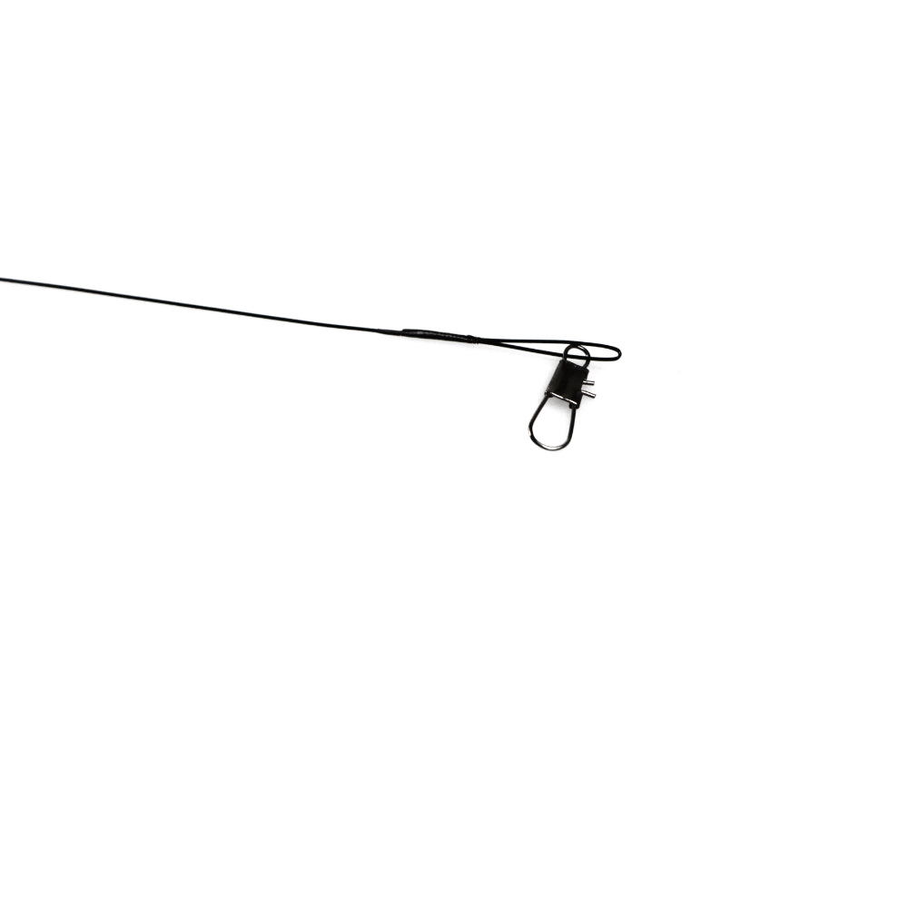 72 X Black Fishing Stainless Steel Leaders With Snap & Swivles 6"Long Tackle