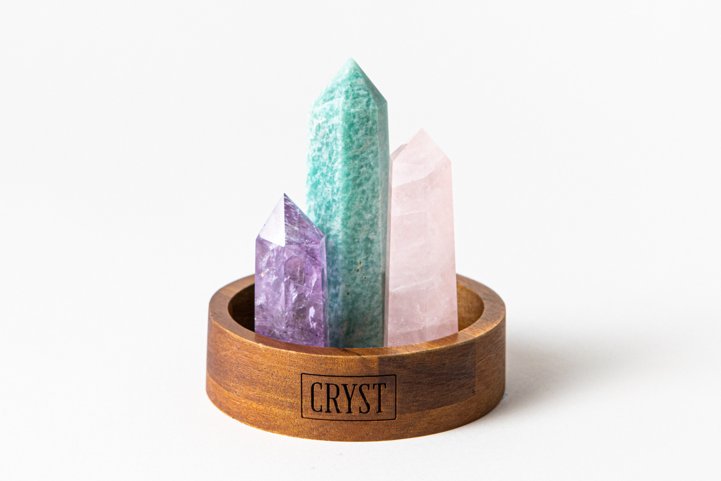 Virgo Crystal Trio - Rose Quartz, Amethyst + Amazonite