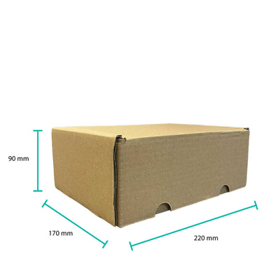 72x Die Cut Cardboard Boxes - 220x170x90mm Packaging Shipping Carton