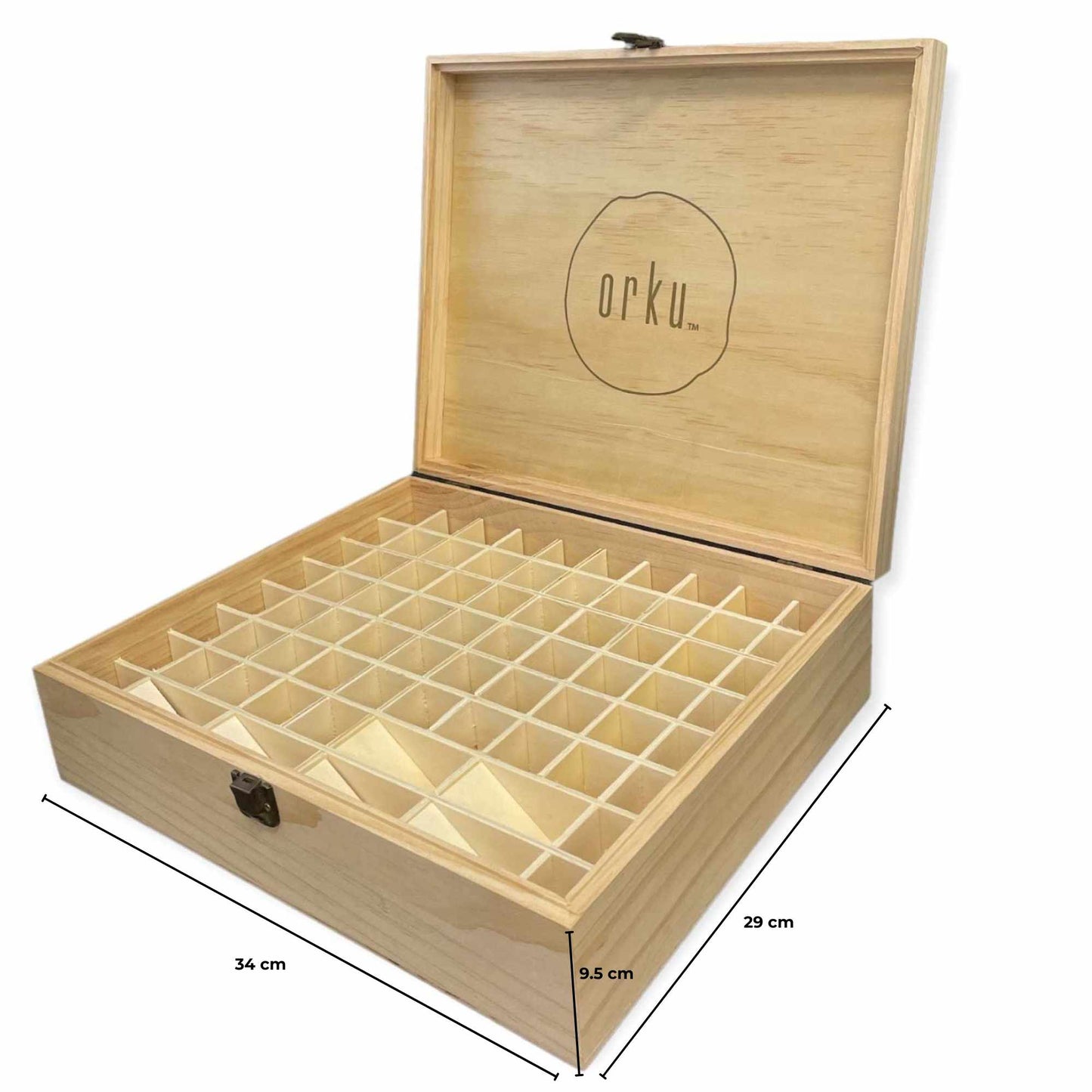 Essential Oils Wood Storage Box - Wooden Oil Bottle Slots