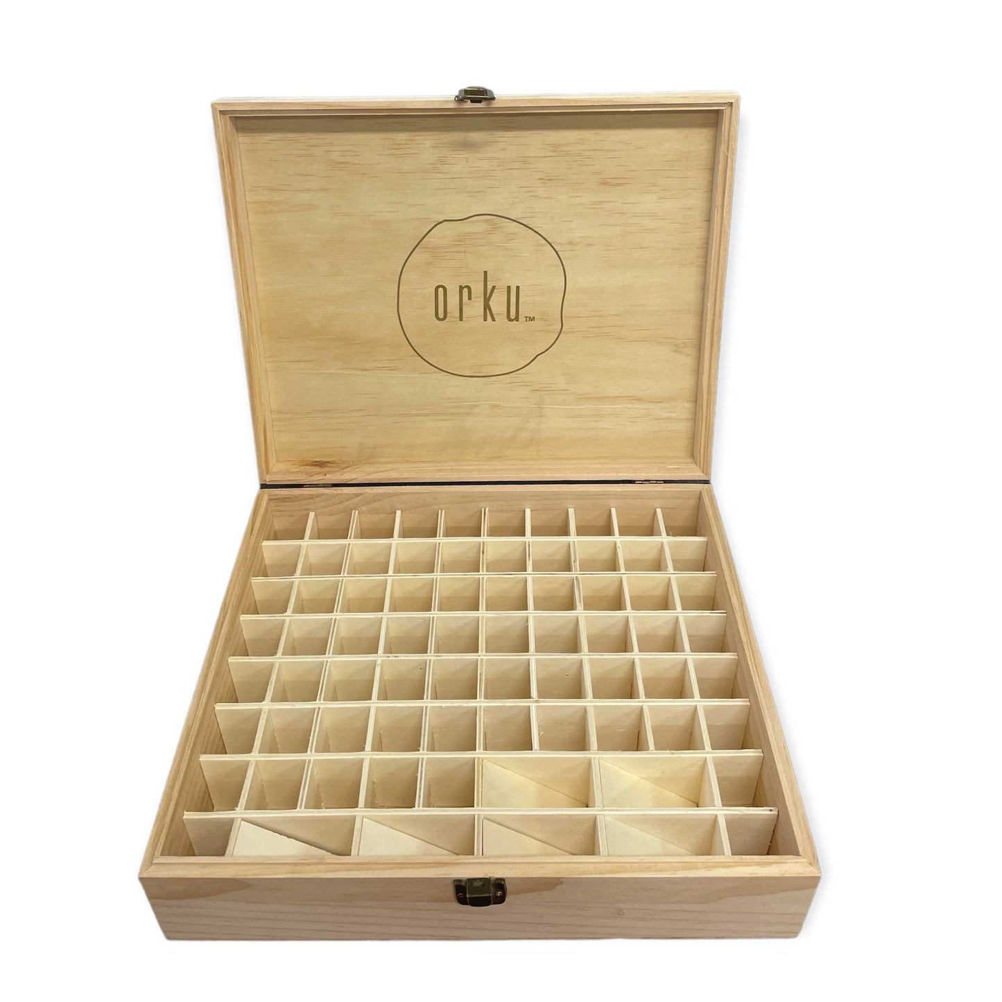 74 Slots Essential Oils Storage Box - Wooden 1-Tier Bottle Holder