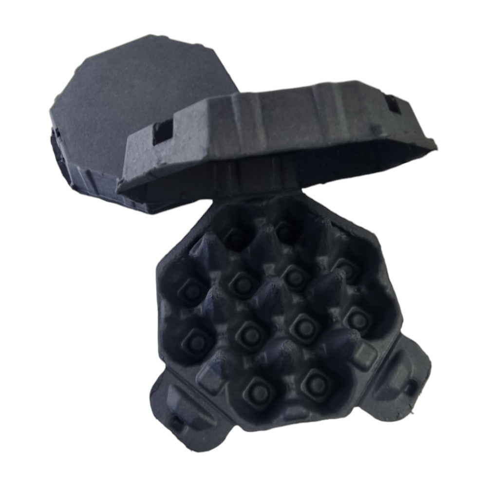 75 X Black Octagon Full Dozen Carton 12-Egg Recyclable Egg Cartons