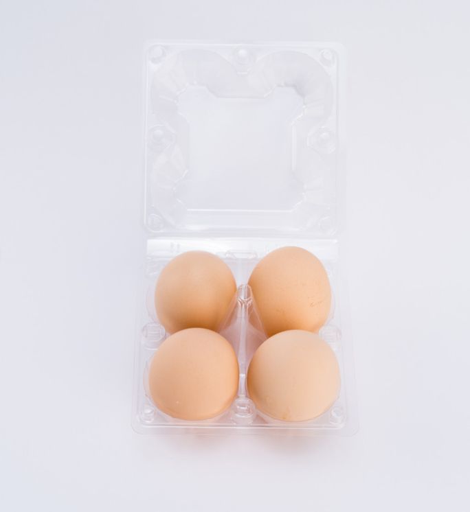 75 X Clear Duck Egg Cartons For 4 Large Eggs