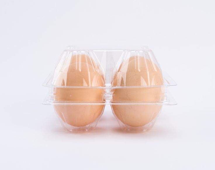 75 X Clear Duck Egg Cartons For 4 Large Eggs