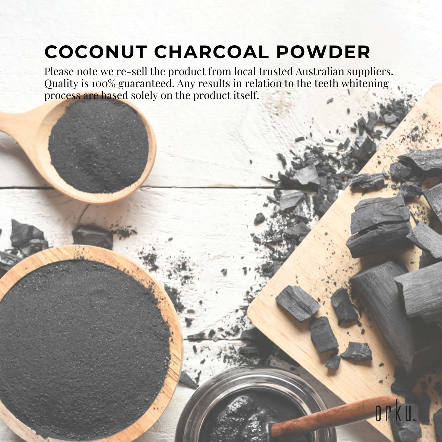 Activated Carbon Powder Coconut Charcoal - Teeth Whitening + Skin Bulk