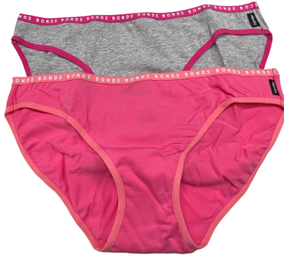 8 Pairs X Bonds Womens Hipster Bikini Underwear Briefs Pink & Grey