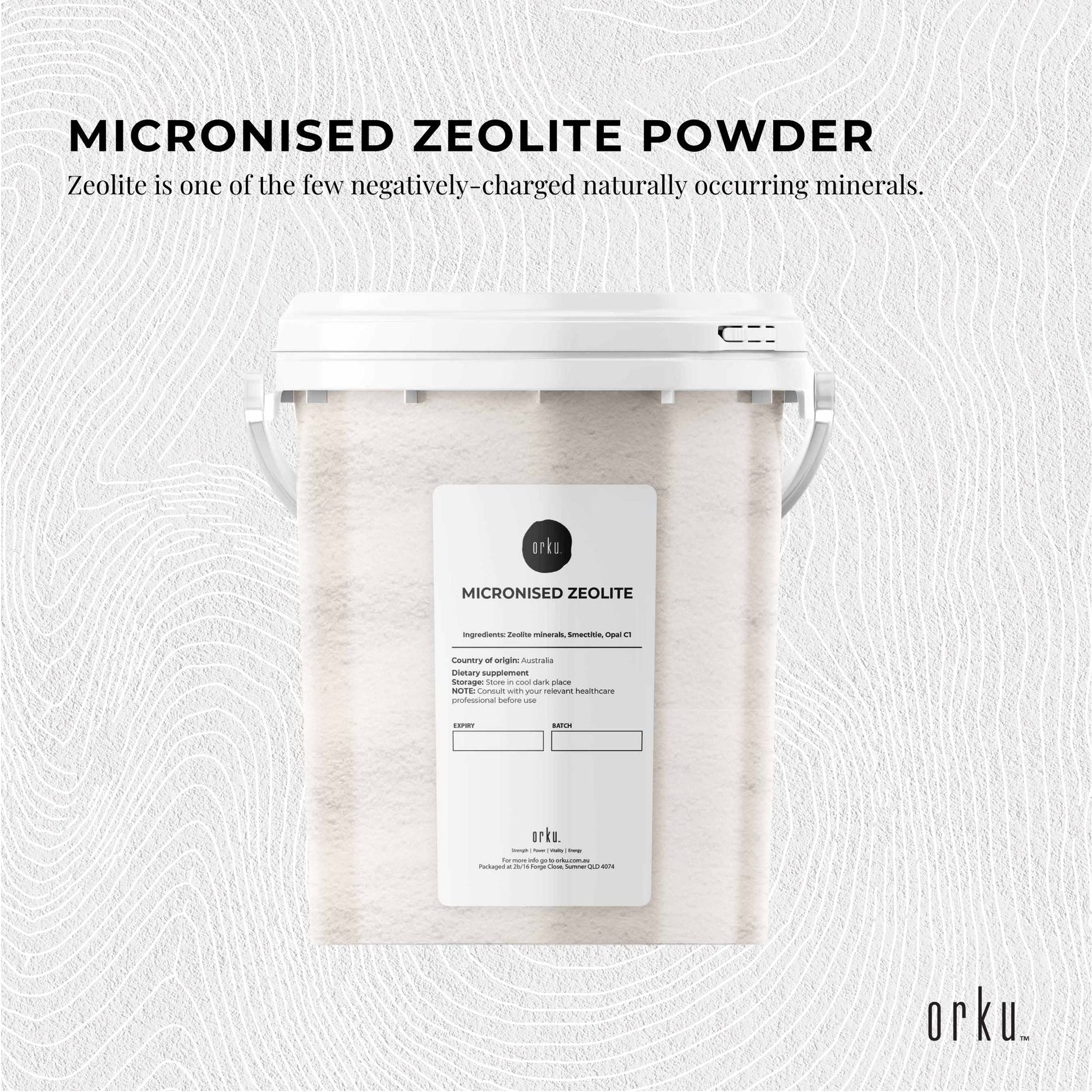 800g Pure Micronised Zeolite Powder Supplement Tub Micronized Volcamin