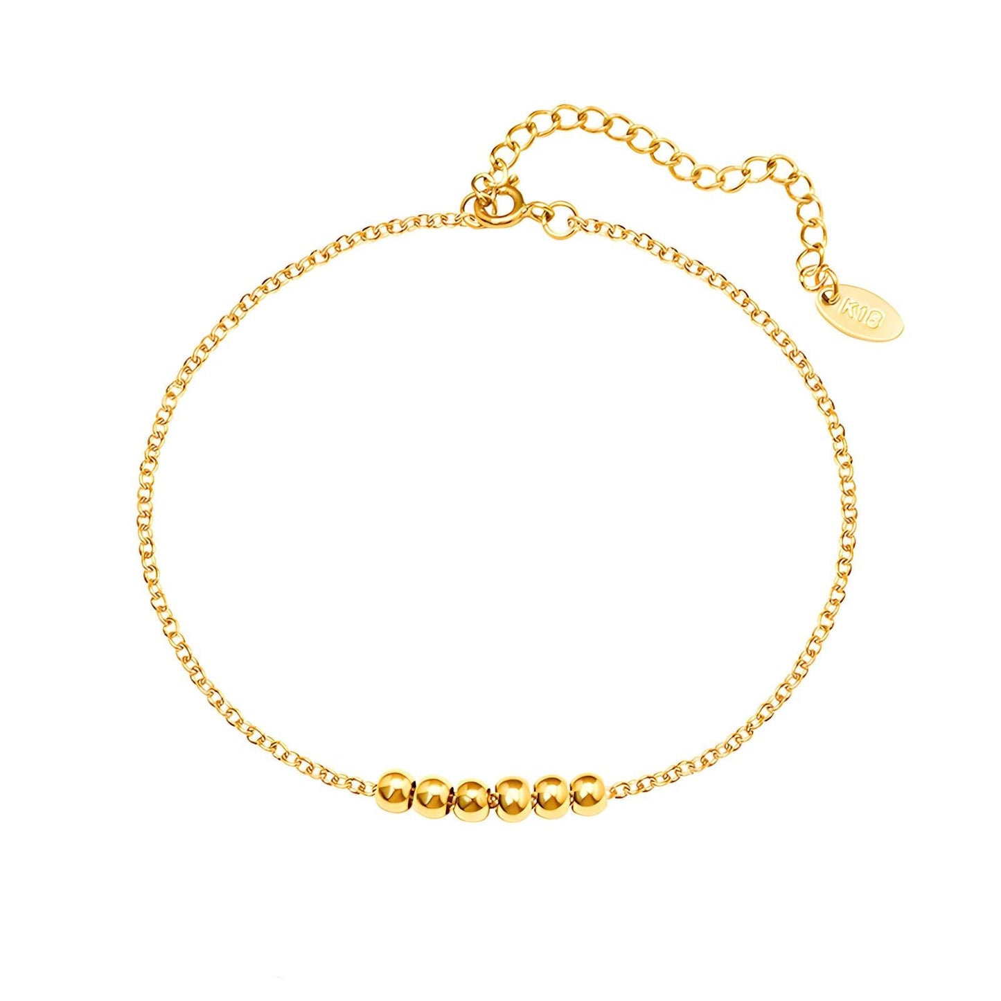 Floating gold ball anklet - Gold Plated Tarnish Free Jewellery