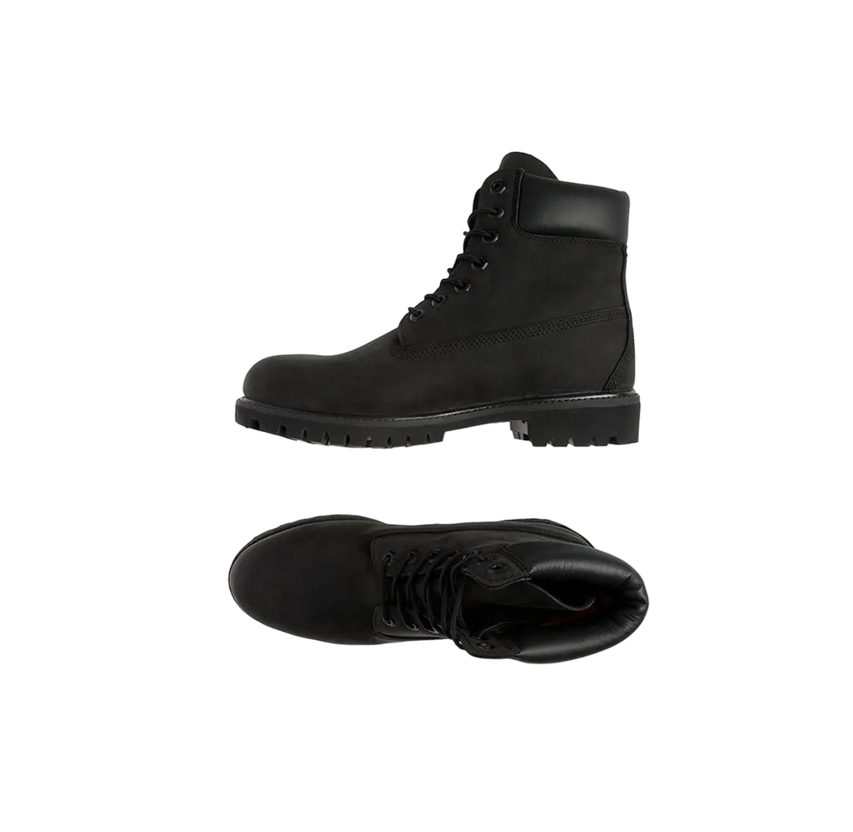 Womens Timberland 6-Inch Premium Black Nubuck Waterproof Boots