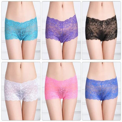 6 x Womens Sheer Nylon / Cotton Briefs - Assorted Colours Underwear Undies 86831