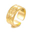 Aztec print gold ring -Gold Plated Tarnish Free Jewellery