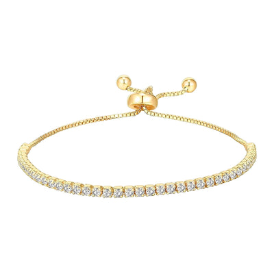 Tennis for anyone gold bracelet - Gold Plated Tarnish Free Jewellery
