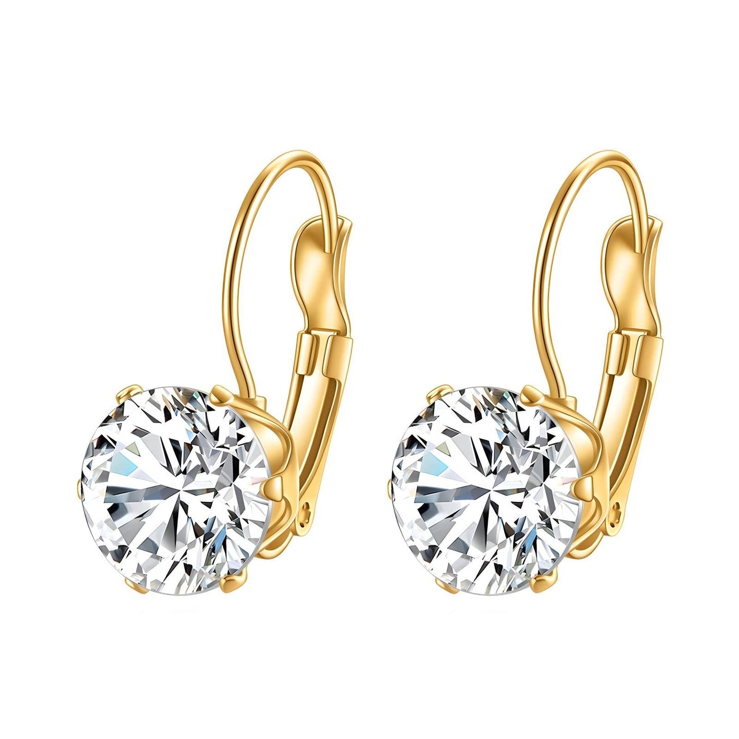 Bright bling earrings - Gold Plated Tarnish Free Jewellery