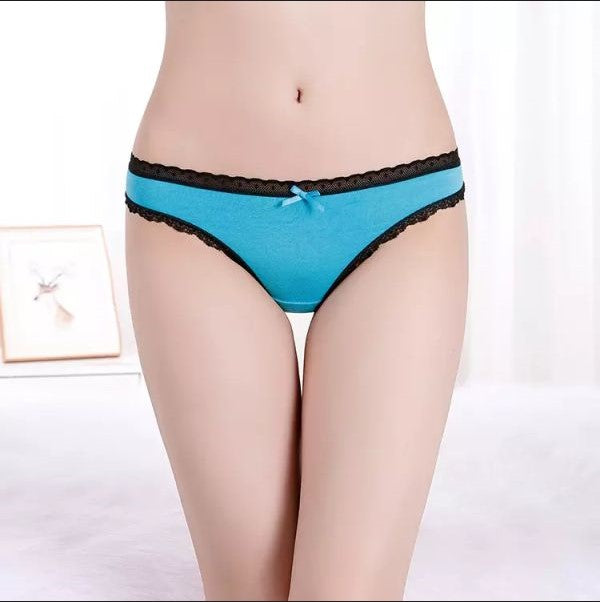 24 X Womens Sheer Spandex/Cotton Briefs -Assorted Colours Underwear Undies 87415