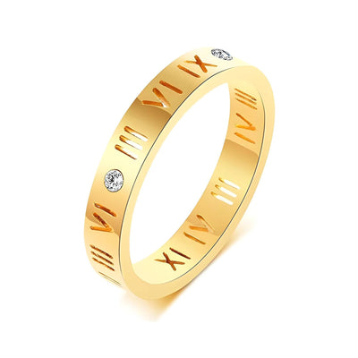 Roman numeral gold ring - Size 9 – Tarnish Proof Jewellery