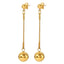 Chain and ball earrings - Gold Plated Tarnish Free Jewellery