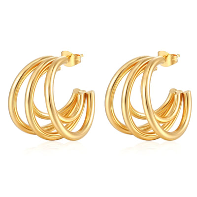 Roping you in earrings - Gold Plated Tarnish Free Jewellery