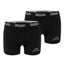 12 X Kappa Mens Black/Black Boxer Shorts Comfy Trunks