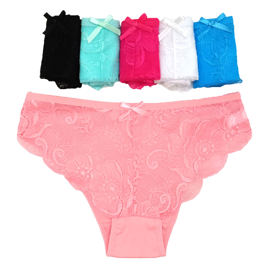 18 X Womens Cotton Lace Boyfront Bikini Briefs - Undies Coloured Underwear Jocks