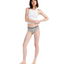 9 Pairs X Bonds Womens Cottontail Midi Underwear White/Charcoal Stripes