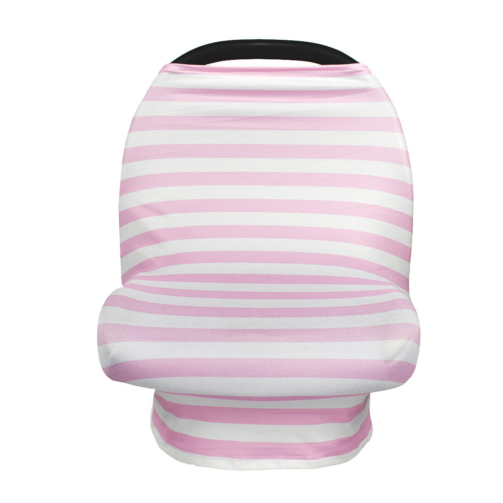 Breastfeeding Cover Cotton White Black Grey Light Pink Stripes Nursing Maternity