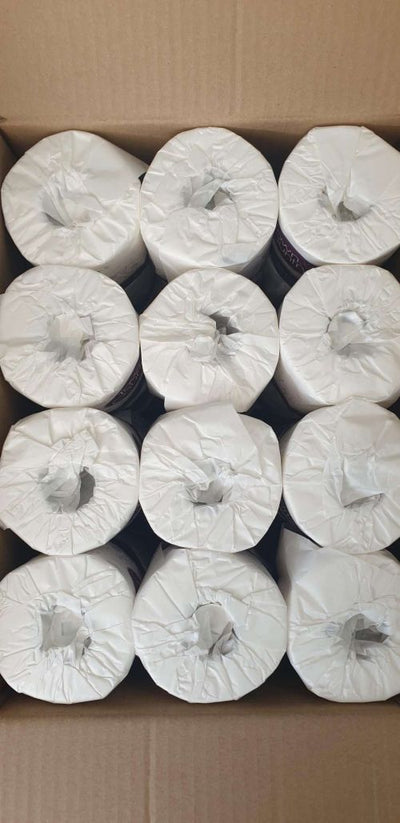 96 X Quality White Toilet Paper Rolls 2 Ply Individually Packed 400 Sheets