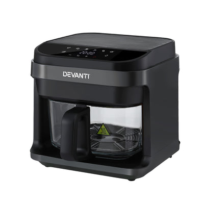 Devanti Air Fryer 5.5L Touch Control Electric Cooker 1200W Black
