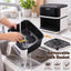 Devanti 8L Air Fryer BBQ Grill 2-in-1 Flip 1650W Touch Control Oil Free White