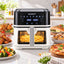 Devanti 8L Air Fryer BBQ Grill 2-in-1 Flip 1650W Touch Control Oil Free White