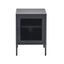 ArtissIn Bedside Table Mesh Door Cabinet - Black