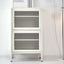 ArtissIn Buffet Sideboard Mesh Door Cabinet - DOUBLE White