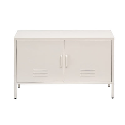 ArtissIn Sweetheart Metal Locker Storage Shelf Shoe Cabinet Buffet Sideboard White