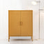 ArtissIn Sweetheart Metal Locker Storage Shelf Shoe Cabinet Buffet Sideboard Yellow