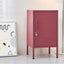 ArtissIn Metal Locker Storage Shelf Filing Cabinet Cupboard Bedside Table Pink