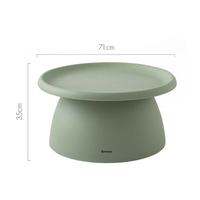 ArtissIn Coffee Table Mushroom Nordic Round Large Side Table 70CM Green