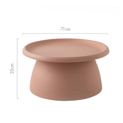 ArtissIn Coffee Table Mushroom Nordic Round Large Side Table 70CM Pink