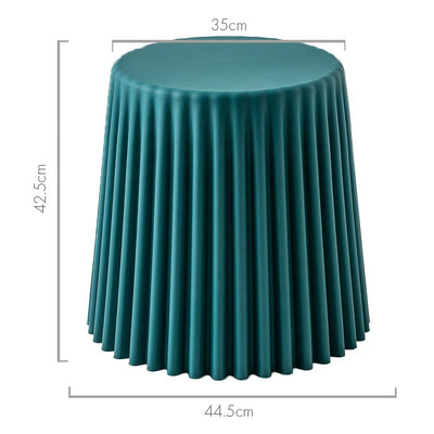 ArtissIn Set of 2 Cupcake Stools Plastic Stacking Bar Stools Dining Chairs Kitchen Dark Green