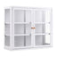 Artiss Buffet Cabinet Sideboard Wall Mounted Clear Display Storage 60cm White