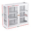 Artiss Buffet Cabinet Sideboard Wall Mounted Clear Display Storage 60cm White