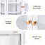 Artiss Buffet Cabinet Sideboard Wall Mounted Clear Display Storage 60cm White