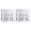 Artiss Buffet Cabinet Sideboard X2 Wall Mounted Clear Display Storage 60cm White