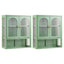 Artiss Buffet Cabinet Sideboards X2 Wall Mounted Fluted Display Storage Green