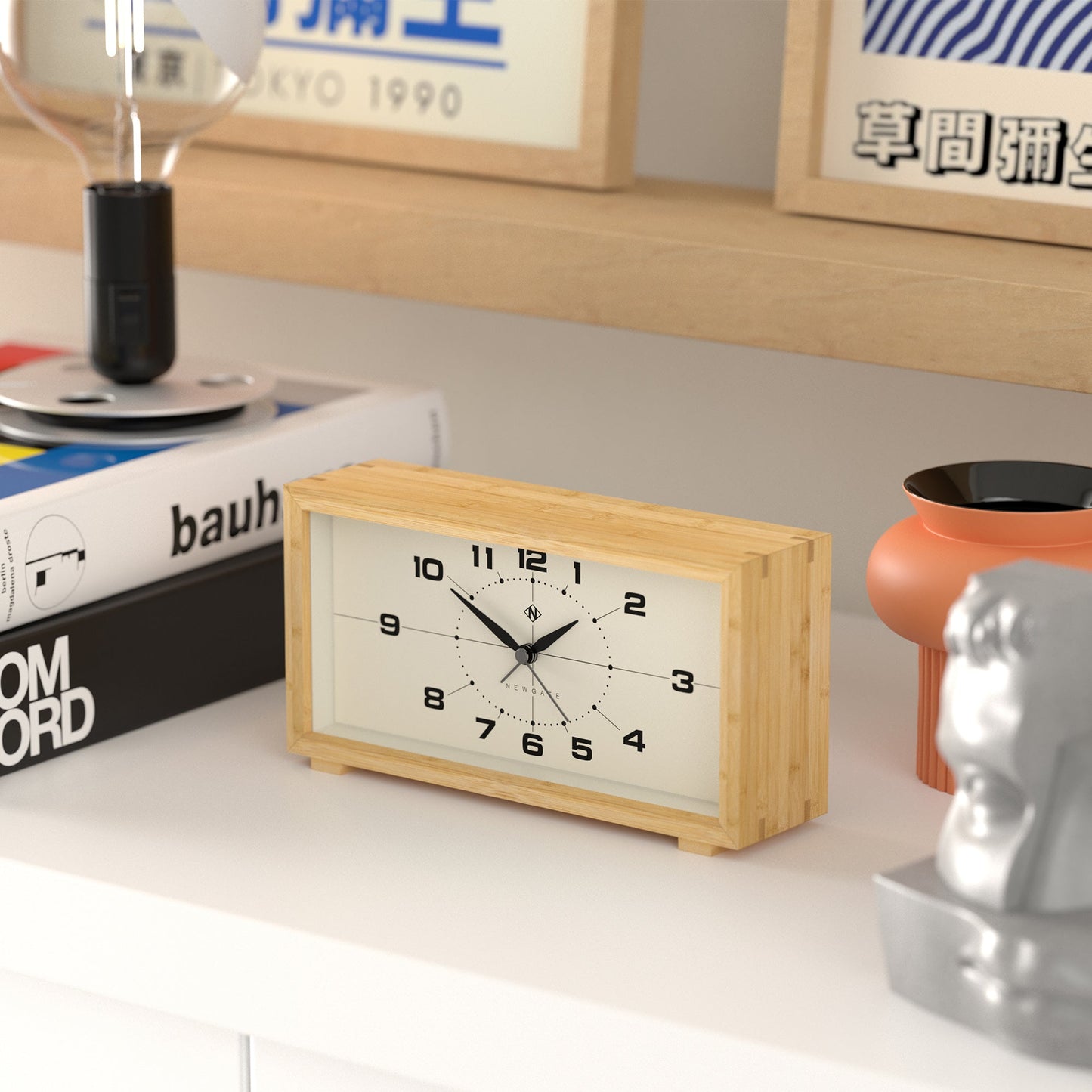 Newgate Lemur Alarm Clock - Retro-Inspired Arabic dial