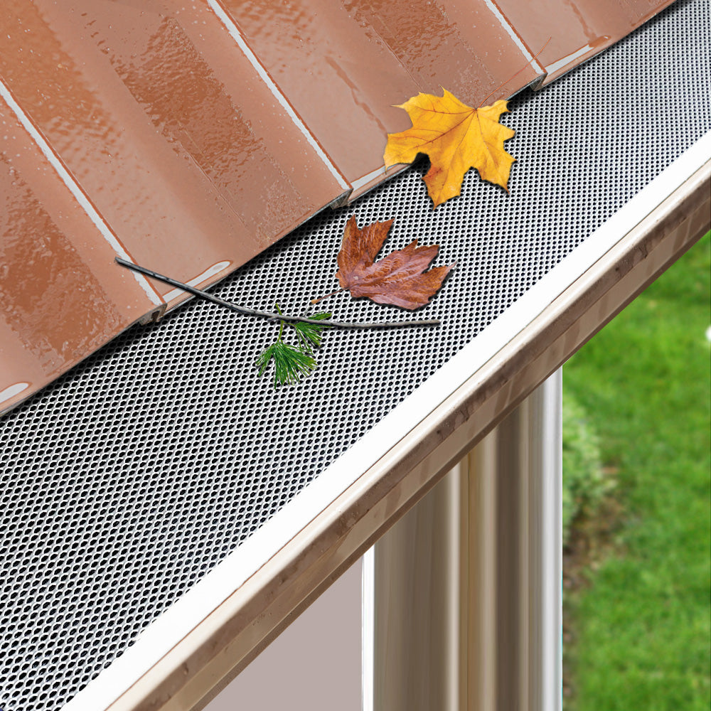 Gardeon 20m Gutter Guard Aluminium Leaf Mesh 100x20cm Twigs Filter